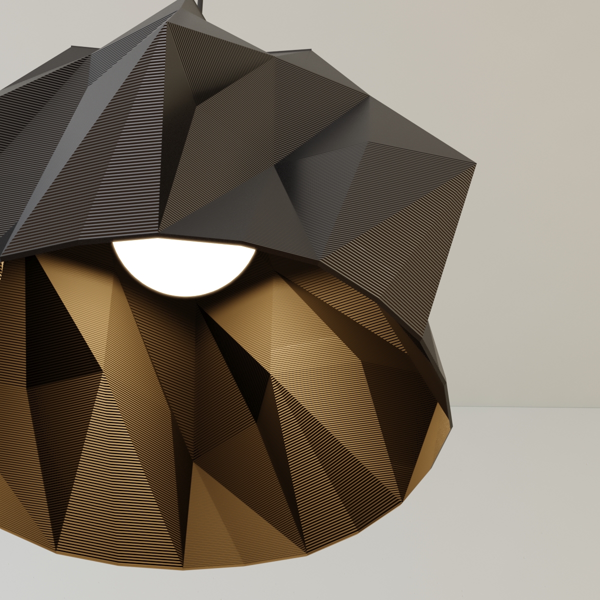 Colgante ICOSA XL - Negro