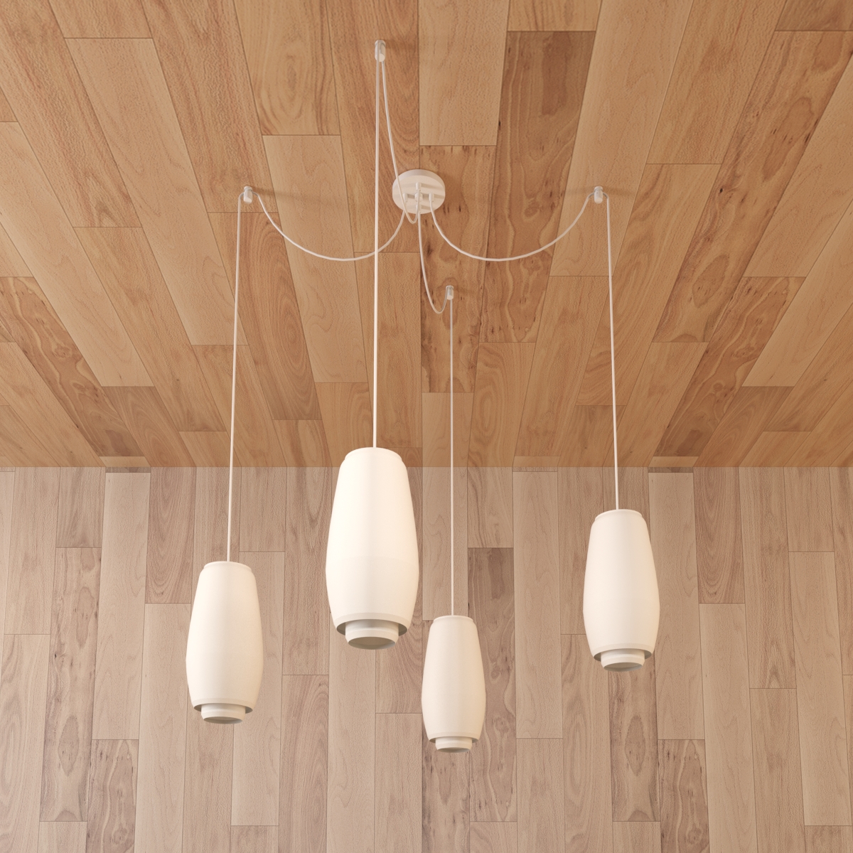 Colgante Libre 4 luces Soft16